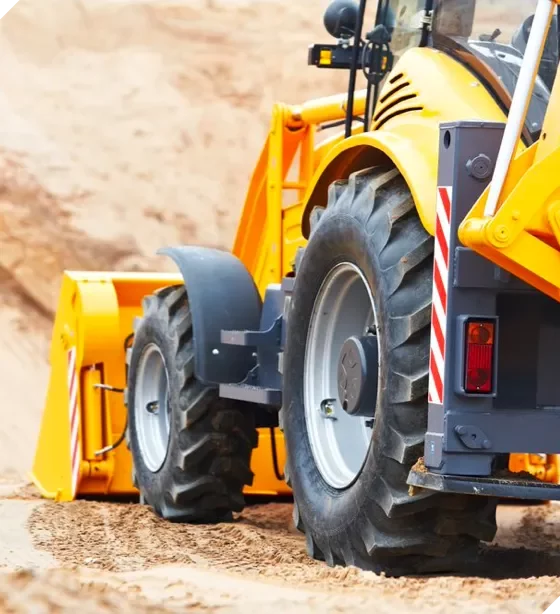 Wheel Loader Excavator With Backhoe — Earthmoving Equipment in Mackay, QLD